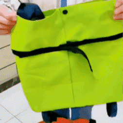 CarryLess rolling foldable tote rolling a full load of shopping bags